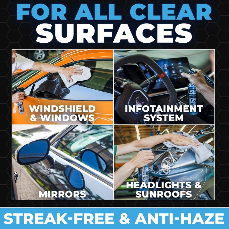 Flowgenix Window and Glass Cleaner Streak Free for Cars - Ammonia Free, Tinted Window Safe, Auto Glass Cleaner for Windows, Mirrors, Navigation Screens; Car, Truck, SUV and Home Use - Image 4
